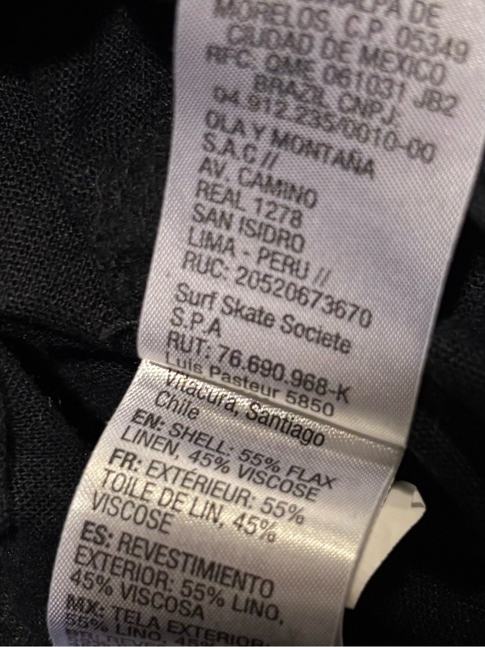 Roxy Black Linen Blend Shorts - Size Small - Picture 6 of 8